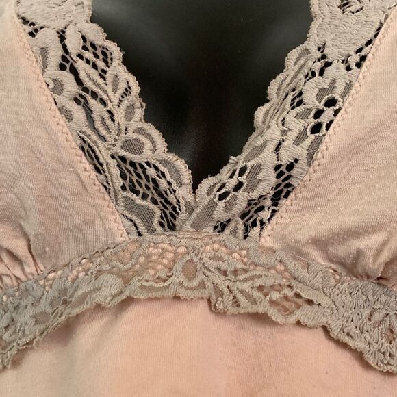 FREE PEOPLE Intimately Maddie Lace Trim Bralette in Peach Womens Small - Picture 2 of 9